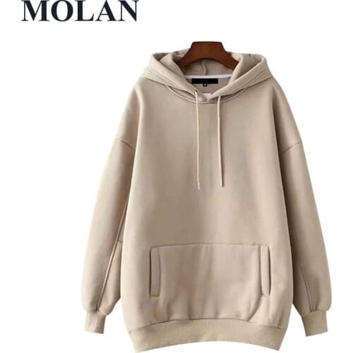 Oversized Women Hoodie Fashion Fleece Sweatshirts Vintage Long Sleeve Pockets Warm Female New Pullovers Chic Tops