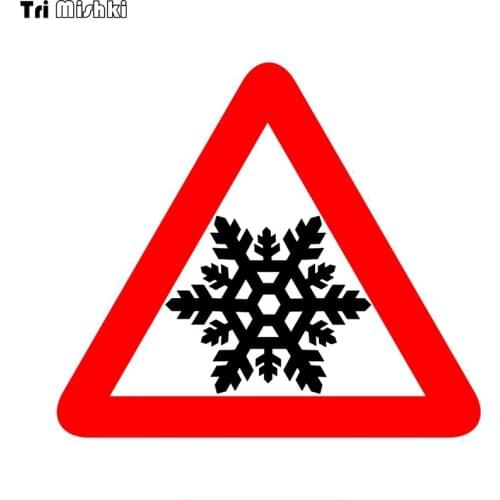 Tri Mishki WCS817# 14*16cm Snowflake Spikes sign car sticker colorful Decals Motorcycle Accessories Stickers