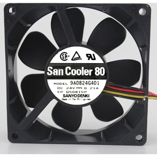 Brand new original 9A0824G401 24V 0.21A 8025 3-wire speed measuring inverter fan