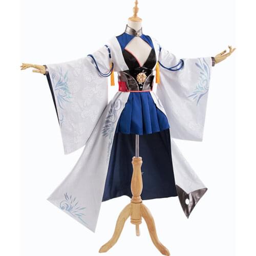 VOOCIEC 2020 Lane Cosplay Anime Azur Lane Costume Female Dress Skirt Kaga Fox Kimono Costume Women for Halloween Exhibitions