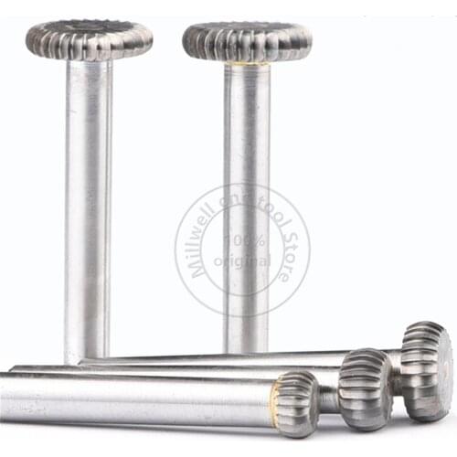 1PCS-free shipping solid carbide tungsten steel milling cutter,6mm shank T type Metal electric grinding head,Polishing tool