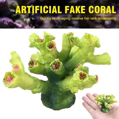 1pc Simulation Coral Ornament Landscaping Aquarium Ornament Resin Fish Tank Decorations Ornaments