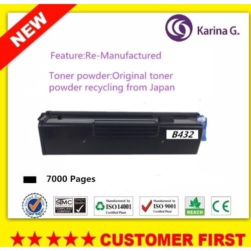 1PCS Re-manufactured for OKI B432 Black Toner Cartridge for Okidata B432dnw etc