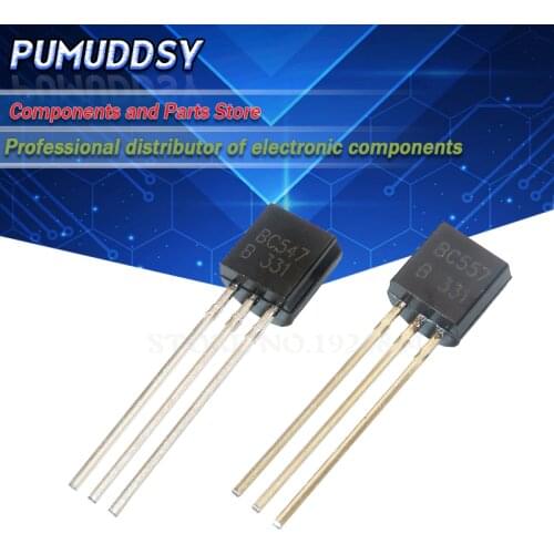 100pair=200PCS BC547 BC557 BC547B BC557B NPN PNP TO-92 IC