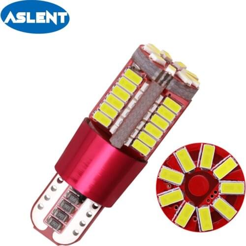 2PCS T10 W5W 194 White ice blue red yellow Canbus Error Free Car Bulb LED Light Interior Read Auto lamps 3014 SMD 57 Chips 12V