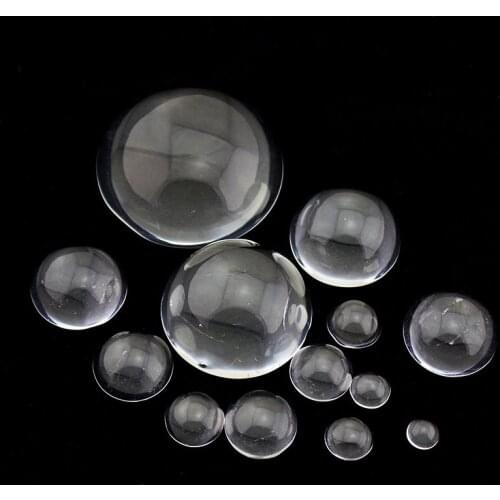 8MM 10MM 12MM 14MM 15MM 16MM 18MM 20MM Clear Glass Beads Round Domed Cabochons Beads Diy Findings Jewelry Accessories