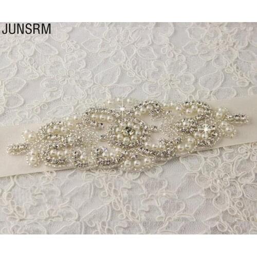 Beading Wedding Accessories Satin Wedding Dress Belt Bridal Ribbon Waistband Sash Belt For Evening Prom Dresse
