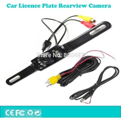 Car Universal License Plate Frame Rear View Backup Camera Night Vision Camera 7 LED Light Waterproof IP67 480 TVL