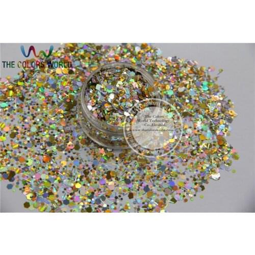 AL125151-138 Mix Colors and shapes Glitter for nail art and DIY decoration 1Pack =50g