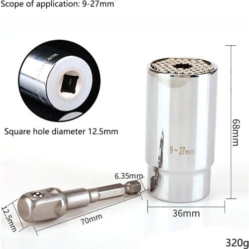 9-27 mm Torque Wrench Universal Sleeve Head Set Conversion post Socket Sleeve Spanner Key Multi Hand Tools