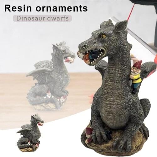 Dinosaur Dwarf Ornaments Interesting Resin Figurines Home Decoration Indoor Outdoor Lawn Terrace Courtyard Decoration can CSV
