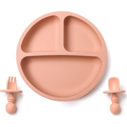 Eco Friendly Custom Kid Silicone Baby Tableware Plates With Suction