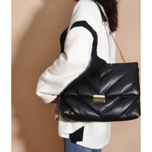 Famous Brand Women 2021 Chain Crossbody PU Leather Shoulder Bag Luxury Crossbody Bag for Women Female Handbag Purses with Handle