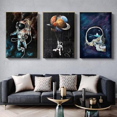 Astronaut Space Dreaming Stars Limit Oil Canvas Painting Wall Art Pictures for Living Room Posters and Prints Home Decoration