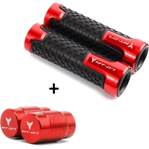 Wheel Tire Valve caps Hand Grip Bar handlebar grips For Yamaha MT07 MT-07 FZ07