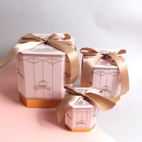Pink carousel candy box birthday подарочная коробка wedding flower gift packaging box for bridesmaid Baby shower Paper gift box
