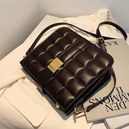 Lattice Square Crossbody Bag 2021 Fashion New Quality PU Leather Womens Designer Handbag High Capacity Shoulder Messenger Bag