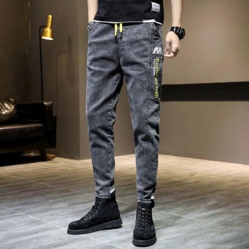 Fashion Brand 2021 Spring Baggy Men Clothing Black Stacked Jeans Boy Loose Corset Overalls Casual Streetwear Pants Denim Factory