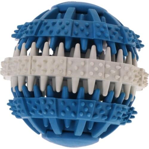 Pet Dog Cat Training Teeth Care Ball Rubber Chew Treat Toy Improve Intelligence