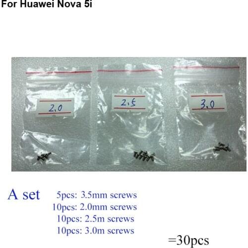 30PCS a set Silver Screw For Huawei Nova 5i 5 i mainboard motherboard Cover Screws Repair Parts For Huawei Nova5i