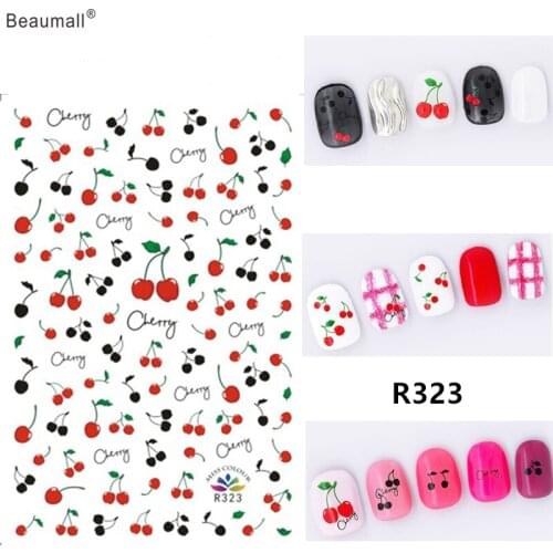 Fruits Nails Art Manicure Back Glue Decal Decorations Nail Sticker For Nails Tips Beauty