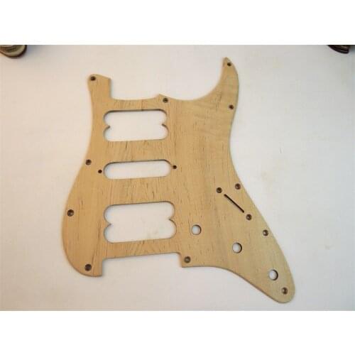 Unfinished hand made maple wood STRAT GUITAR HSH Pickguard#3109