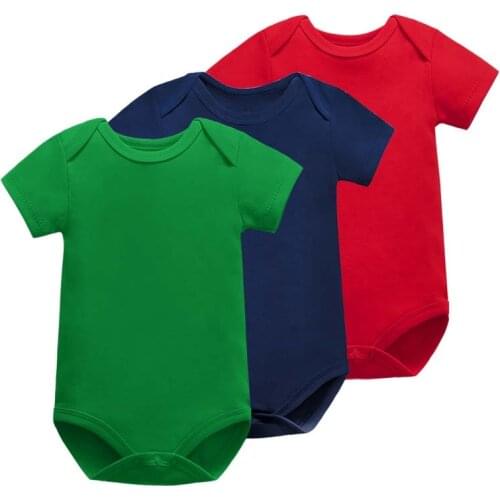 Baby Girls Boy Clothes Short sleeve Newborn Babies Romper All Cotton Knit Fabric Cute Cartoon Print Infant Clothing