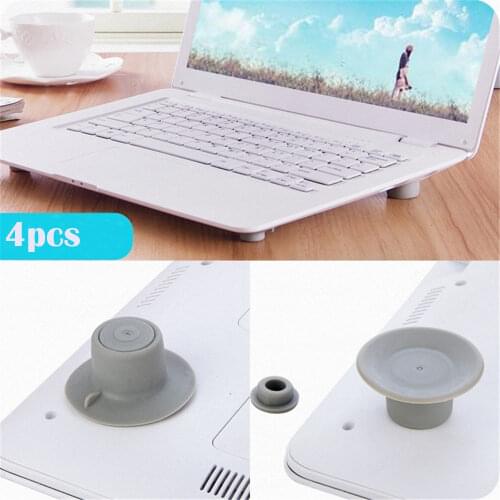 4pcs/set PVC Laptop Heat Reduction Pads Heat Cooling Feet Stand Holder Cooling Paddesk Organizer Stationery Office Accessories