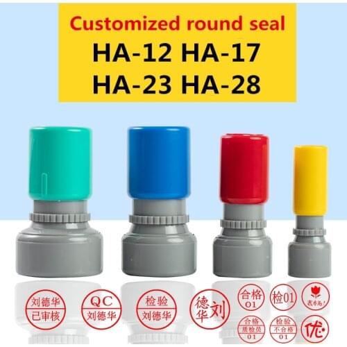 Professional custom round photosensitive seal various text pattern LOGO handmade DIY name stamps Drawing can be made