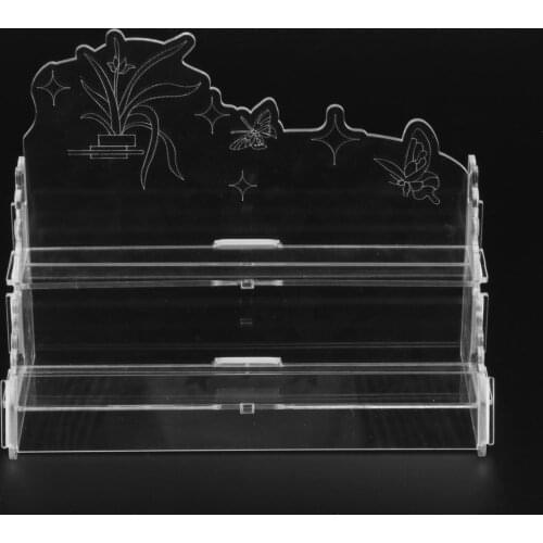 Clear Acrylic Lipstick Nail Polish Display Rack Essential Oil Stand Sunglasses Holder Storage Tray Cosmetic Organizer