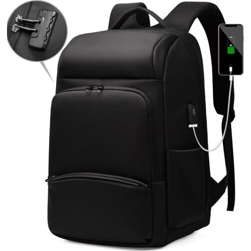 Weysfor Vogue Anti-theft Lock 17inch Laptop Backpack Men Women USB Charging Bag Waterproof Travel Daypack Backpack Male Mochila