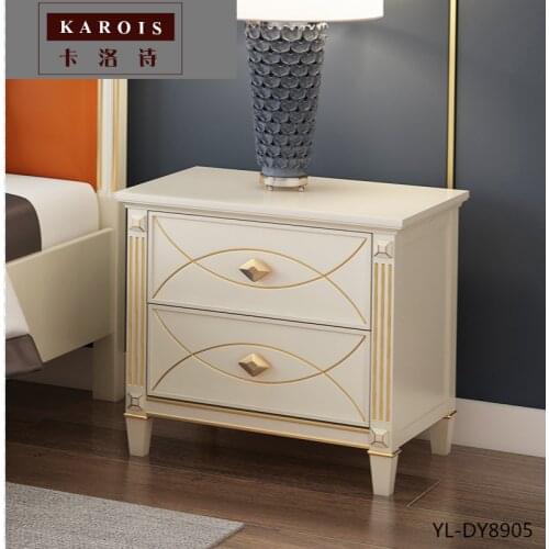 DY8905 American Light Luxury Solid Wood Bedside Table European Simple Bedroom Furniture Storage Cabinet Small Storage Cabinet