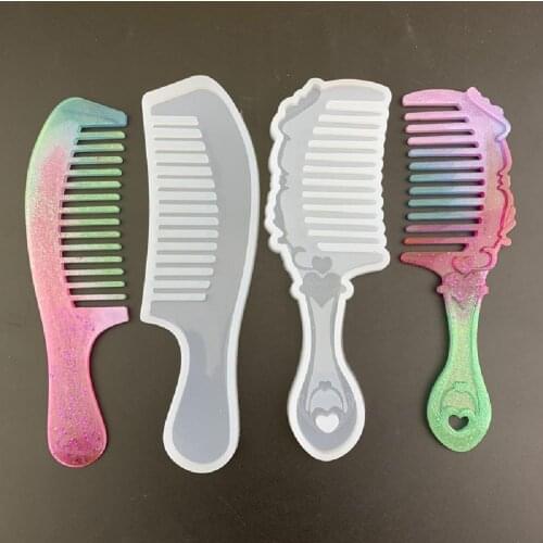Silicone Comb Mold Resin DIY Casting Mold Jewelry Resin Mould Handcraft Epoxy Resin Mould for DIY Jewelry Craft Supplies Clear