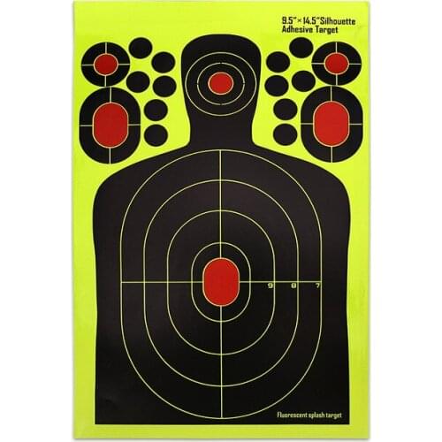 Half-length Humanoid Shooting Target Paper Fluorescent Sticker Aiming Gun Rifle Pistol Shooting Target Sticker