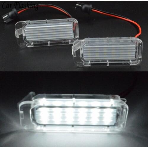 2pcs White Canbus 12v LED Number License Plate Light Lamp for Focus 5D/Fiesta/Mondeo MK4/C-Max MK2/S-Max/Kuga/Galaxy