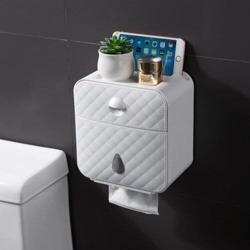 Toilet Multifunctional Paper Holder Waterproof Wall Mounted Toilet Paper Box Toilet Paper Holder Toilet Paper Storage Box