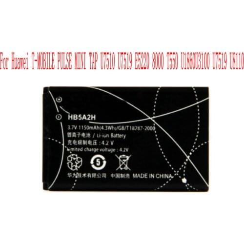 High Quality 1150mAh HB5A2H For Huawei C5730 C5070 C8000 U8110 U8500 U8100 T520 T552 T550 E5220 U7519 U7510 U7520 Cell Phone