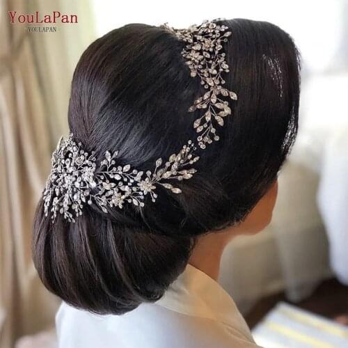 YouLaPan HP242 Elegant Rhinestone Headband Bridal Headpieces Crystal Hair Band Headdress Wedding Jewelry Bridal Hair Accessories