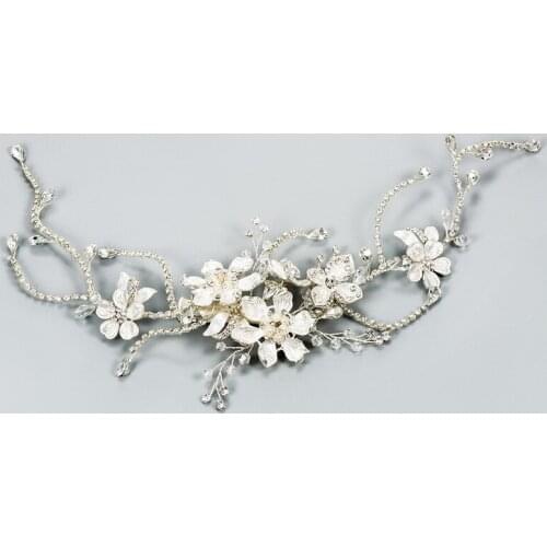 Fashion Rhinestone Wedding Headband Tiara Bridal Hair Accessories Handmade Women Hair Piece