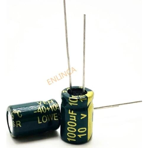 10v 1000uf 8*12 high frequency low impedance aluminum electrolytic capacitor 1000uf 10v 20