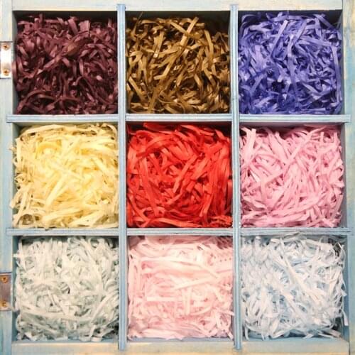 100g/bag Raffia Paper Shredded Crinkle Confetti Gifts Candy Box Bag Filling Material Filler Wedding Birthday Party Decoration