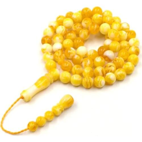 2021 Style Kehribar Tasbih 66 Muslim Rosary Muslim Mans chapelet musulman Bracelets High quality Tasbih Mastkhan Islam Misbaha