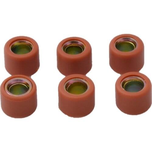 6pcs/set) Motorcycle Drive Clutch Variator Weight Roller Clutch Pulley Driven Bead For Yamaha ZY100 Jog100 RS100 RSZ100 100cc