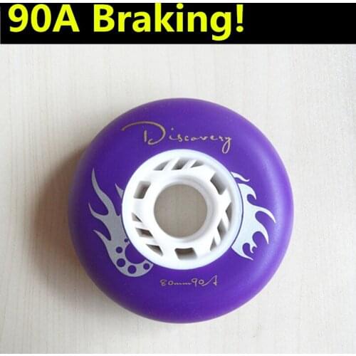 8 Pcs Inline Skates 90A Hardness Braking Wheel, Roller Skate Patins Wheels for Brake, Unsuitable for Soft Slalom FSK Skating