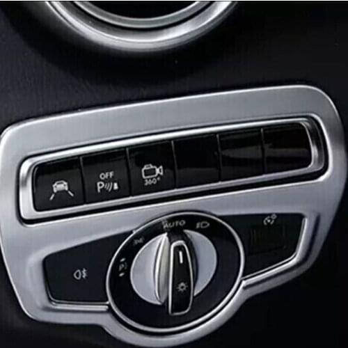 ABS Chrome For Mercedes Benz GLC 2016 2017 2018 Accessories Car Left Middle Control Box Decoration Cover Trim Car Styling 1Pcs