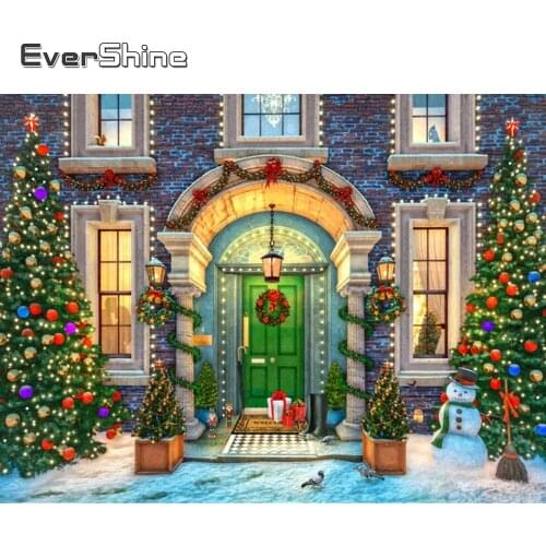 Evershine Diamond Painting House Diamond Embroidery Winter Scenery Cross Stitch Kits Mosaic 5D DIY Needlework Christmas Gift