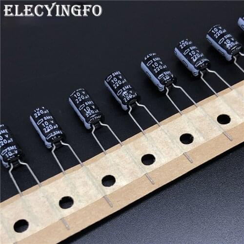 20Pcs/Lot 220uF 10V220uf Japan NCC SME Series 6.3x11mm 10V220uF Aluminum Electrolytic Capacitor