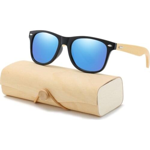 Wood Sunglasses Men Women Square Bamboo Women for Men Women Mirror Sun Glasses Retro De Sol Masculino 2017 Handmade with Case