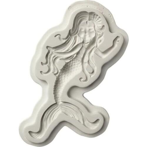Mermaid Silicone Mold, Sugar Soft Clay Clay Cake Mold J083