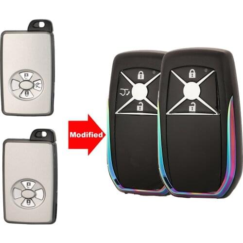 Jingyuqin Remote Car Key Shell Fob For Toyota Avalon Camry Highlander Crown Corolla Smart Card 2/3Buttons Black/White Case